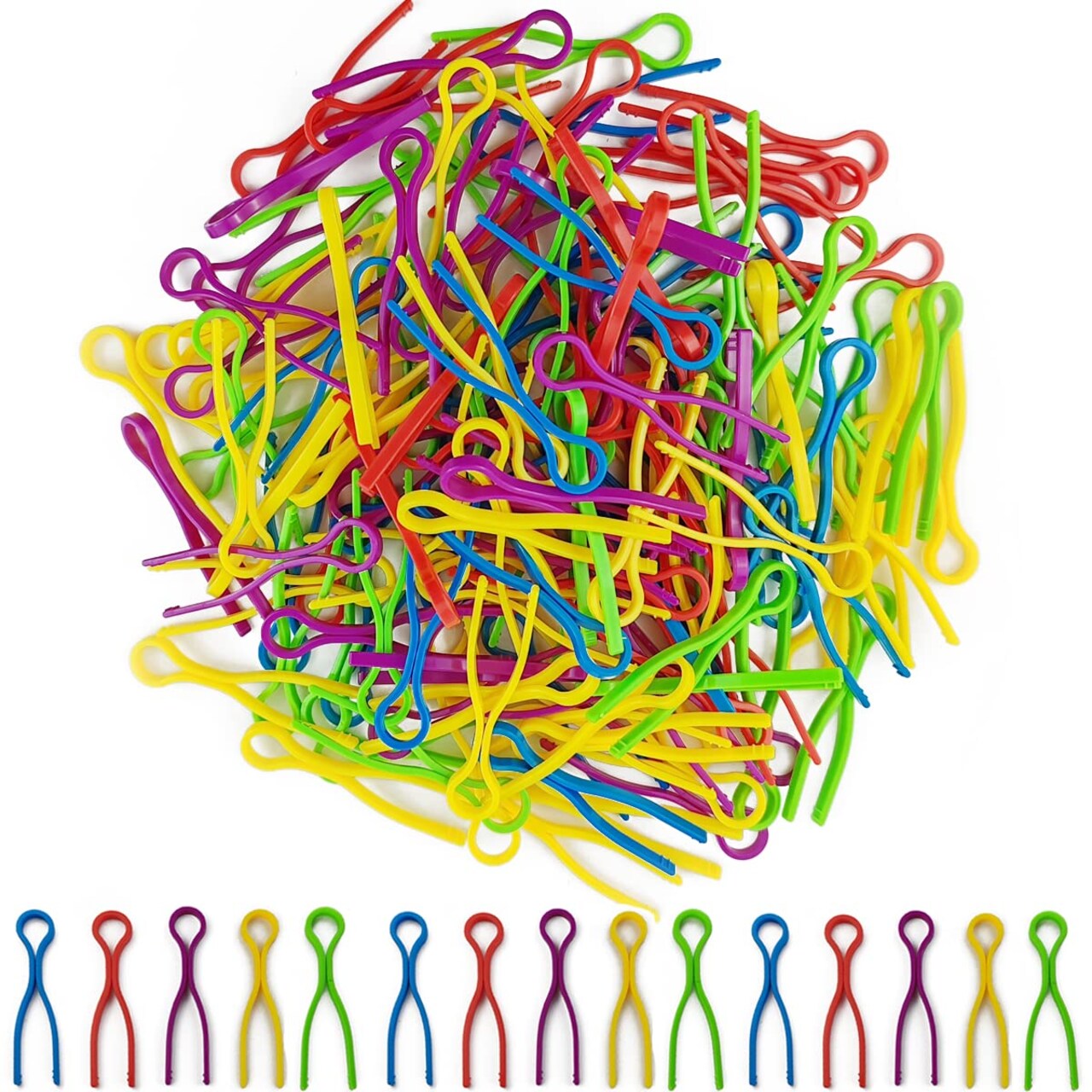 GXXMEI 100PCS Bobbin Thread Holders Thread Buddies Clips Sewing Machine Accessories for Thread Spool Organizing, 5 Colors